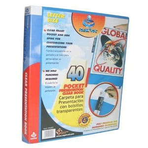 CARPETA P/PRESENTACIONES X 40 BOLSILLOS