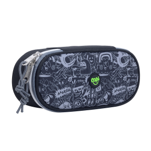 ESTUCHE OVALADO GRAY DOODLE