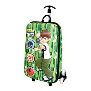MALETA 3D BEN 10 TECHNO CON TRES RUEDAS