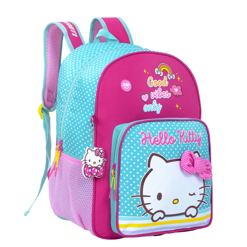 MOCHILA MORRAL GRANDE HELLO KITTY GOOD VIBES