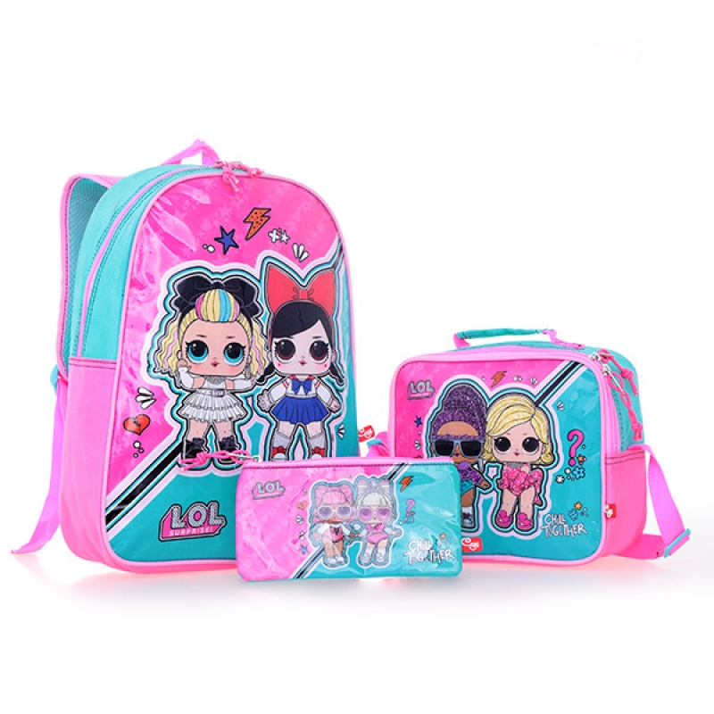 Mochila Maleta Mochila Ruedas Lol COMBO MOCHILA MORRAL LONCHERA